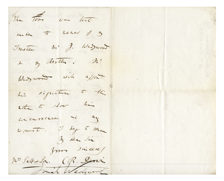 Charles Darwin Autograph Letter Signed From 1851 -- On Black-Bordered Stationery to Mourn the Passing of Darwin's Daughter Annie